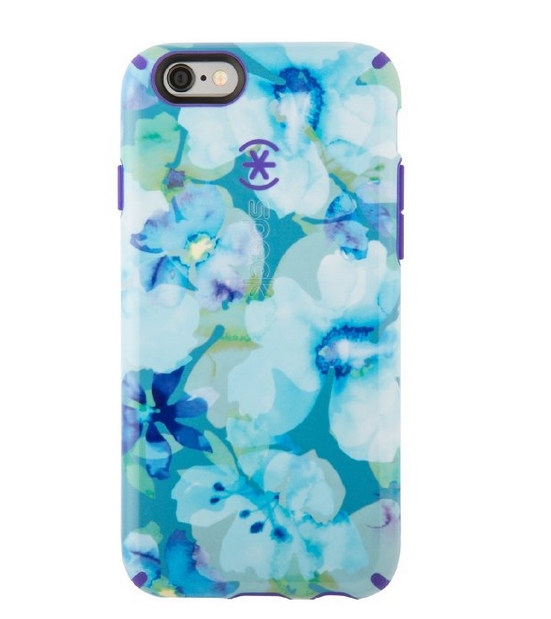Speck Products CandyShell Inked Case for iPhone 6 6S - Aqua Floral Blue